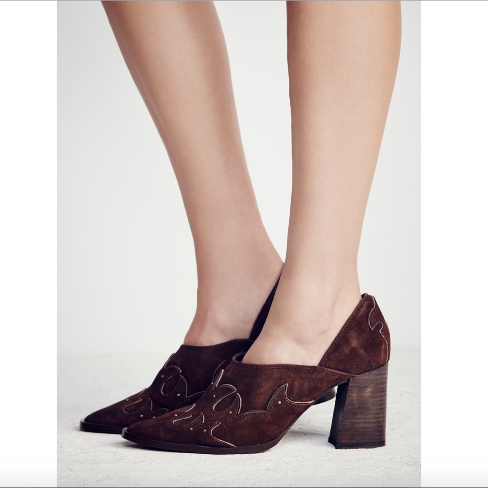 New Free people  Brown Alamo Western Ankle boot 38